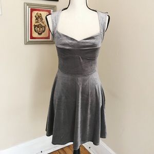 Forever21 Silver Velvet Dress NWT Large